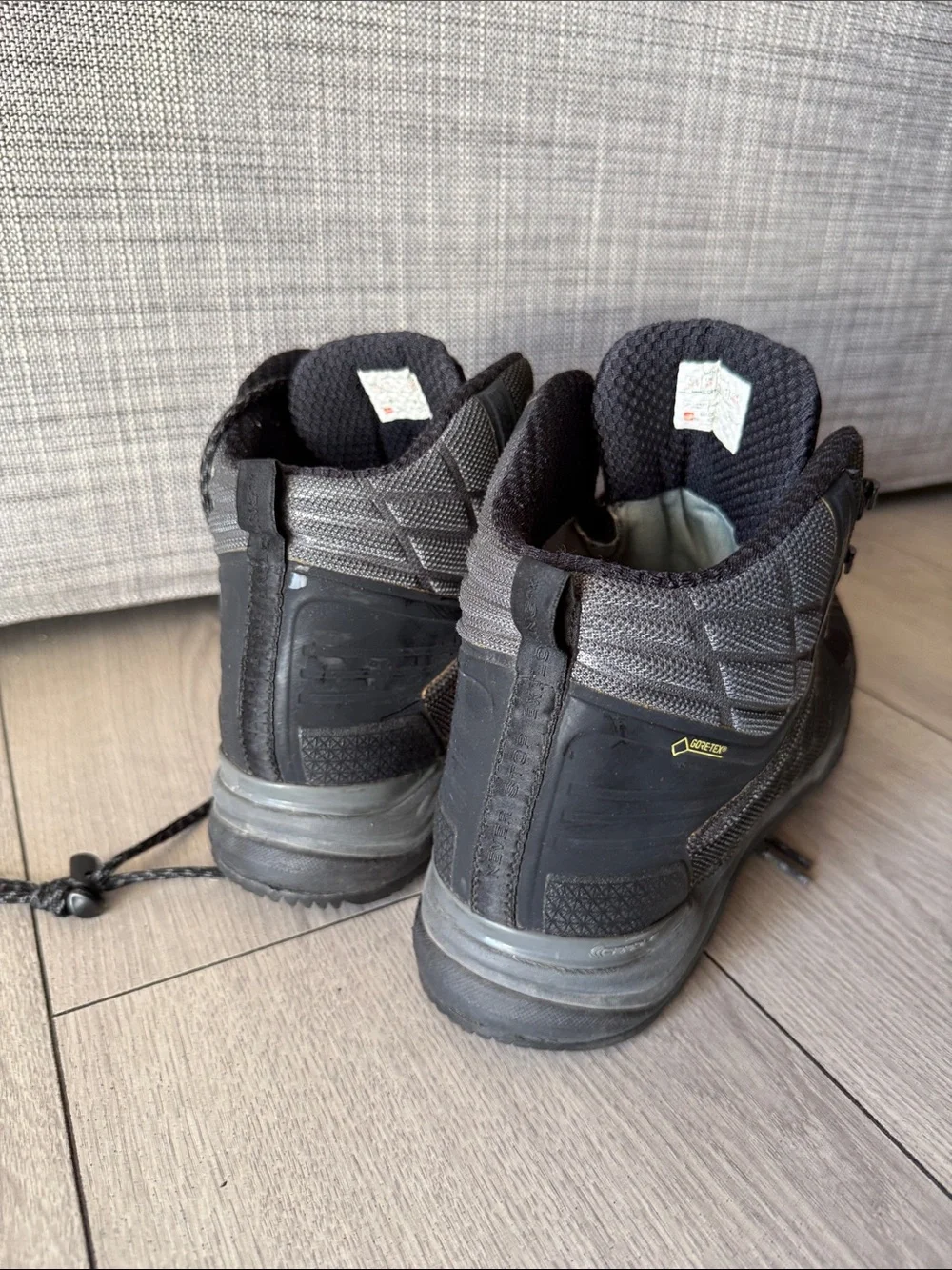 The North Face Black Trail Mid-Cut Hiking Shoes Goretex
